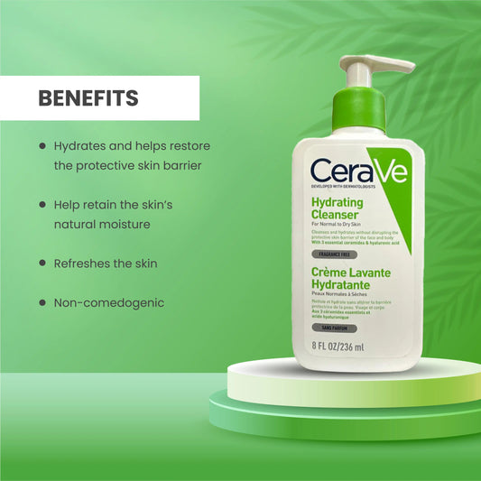 CeraVe Hydrating Cleanser for Dry Skin(236ml)