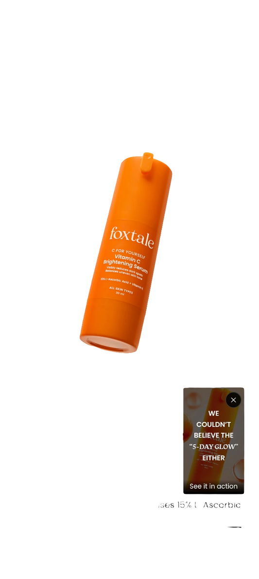 Foxtale Vitamin C Serum
15% L-ascorbic acid for bright and even-tone skin |  30 ml