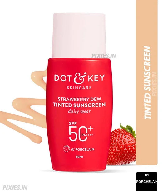 Dot & Key Strawberry Dew Tinted Sunscreen SPF 50+ – Porcelain