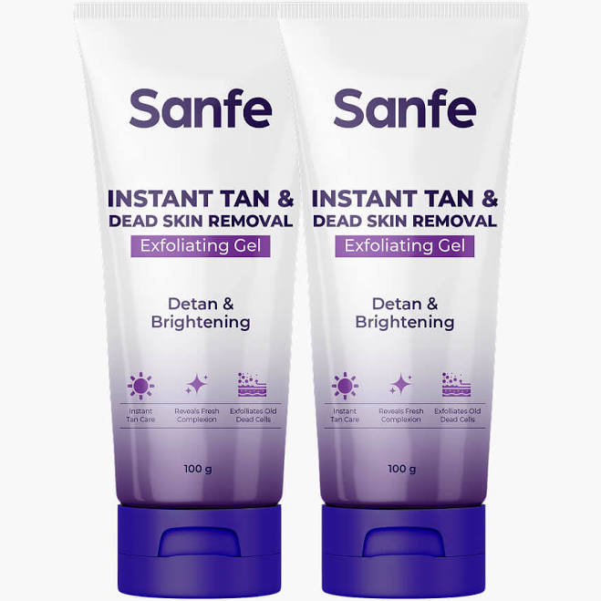 Sanfe InstaLite Tan Removal Wipe-Off Cream | Instant Detan & Clear Skin | Glycolic Acid Formula