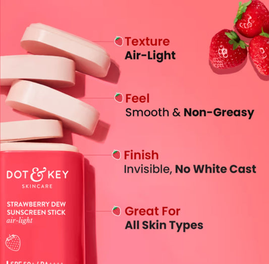 Dot and key Strawberry Dew Sunscreen Stick SPF 50+ PA++++