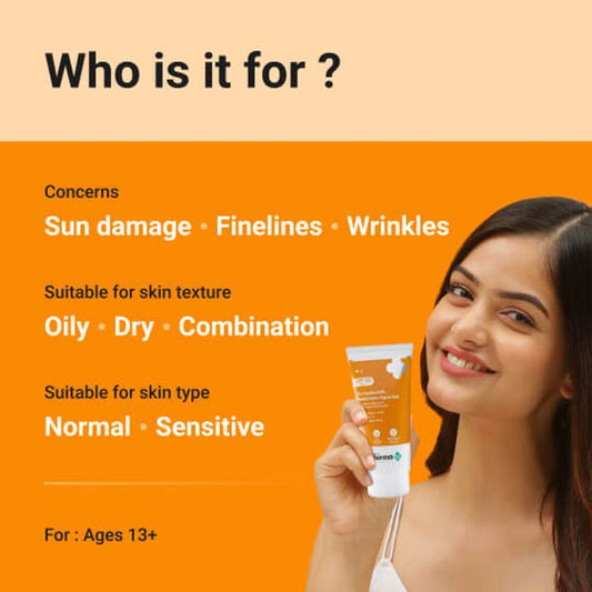 Derma co 1% Hyaluronic Sunscreen Aqua Gel with SPF 50 & PA++++- 30gm