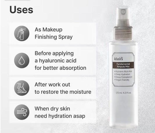 Klairs
Fundamental Ampule Mist 125ml