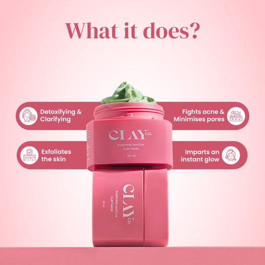 ClayCo
Purifying Matcha Clay Mask - Reduce Acne, Hydrate & Unclog Pores
