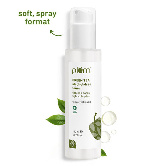 Green Tea Alcohol-free Toner- 150ml
Controls Excess Oil | Fights Pimples | Tightens Pores | Non-comedogenic & Dermat-tested