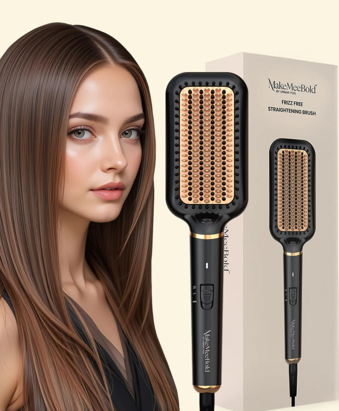 Makemeebold Frizz Free Hair Straightening Brush