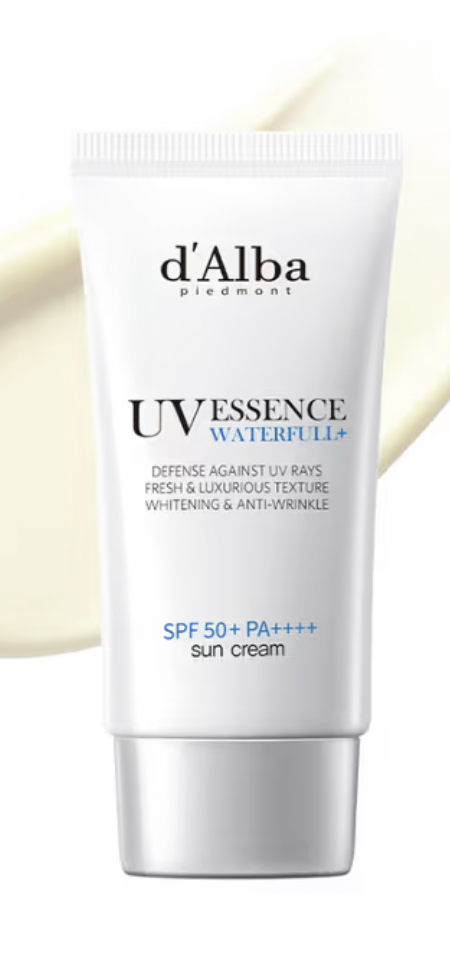 d'Alba Piedmont
Waterfull Essence Sun Cream, Vegan Lightweight, Broad Spectrum SPF 50+, Glowy
(50ml)