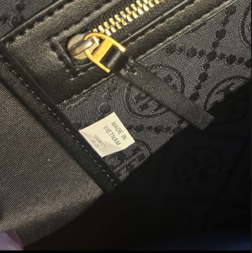 TORY BURCH T monochrome Tote Bag with zip closure