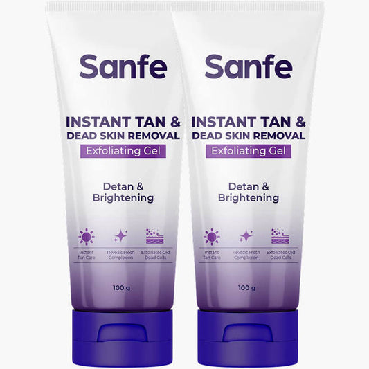 Sanfe InstaLite Tan Removal Wipe-Off Cream | Instant Detan & Clear Skin | Glycolic Acid Formula