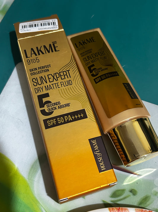 Lakme 9 To 5 Sun Expert Dry Matte Fluid SPF 50++++ Sunscreen - 50ml