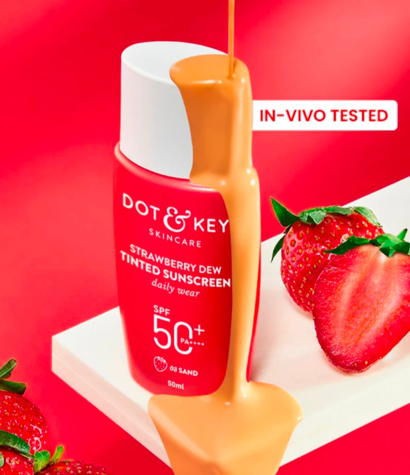 Dot & Key Strawberry Dew Tinted Sunscreen shade 03 sand