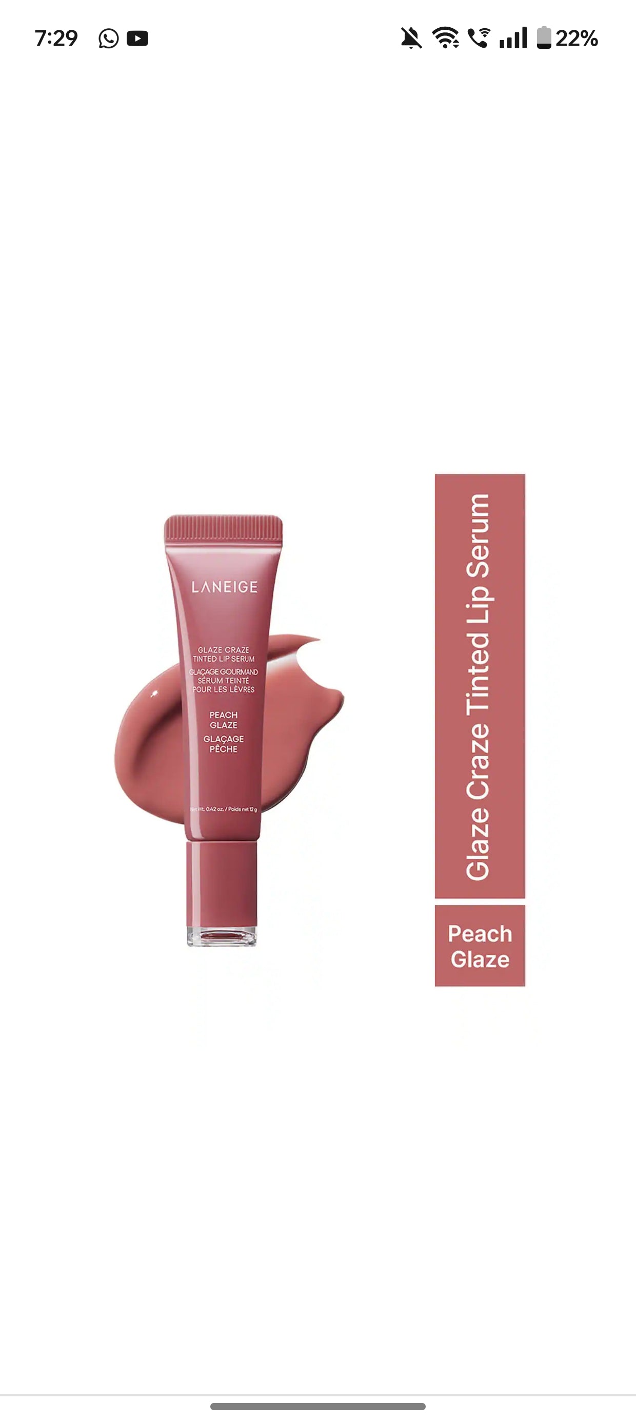 Laneige Glaze Craze Tinted Lip Serum - Peach Glaze (12 g)