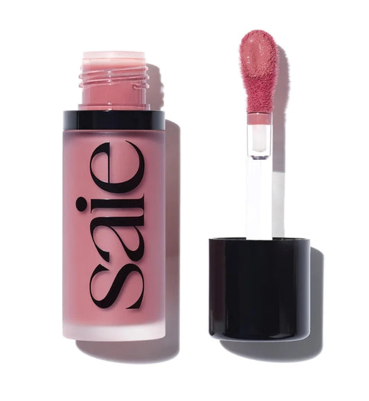 Saie Dew Liquid Blush for Cheeks - Hydrating Cream Blush Stick with a Blendable + Buildable Formula - Skincare Infused Dewy Cheek Tint for a Natural Flush - Glowy Makeup Essential - Chilly (.40 oz)