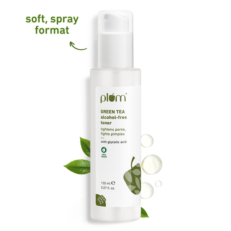 Green Tea Alcohol-free Toner- 150ml
Controls Excess Oil | Fights Pimples | Tightens Pores | Non-comedogenic & Dermat-tested