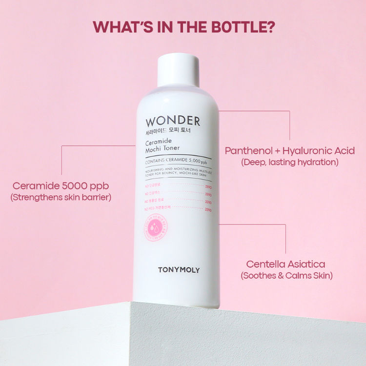 Korean Wonder Ceramide Mochi Toner-Hydrates, Softens, Nourishes Dry & Combination Skin
(500ml)