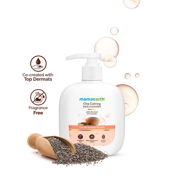 Mamaearth chia calming cleanser for dry skin